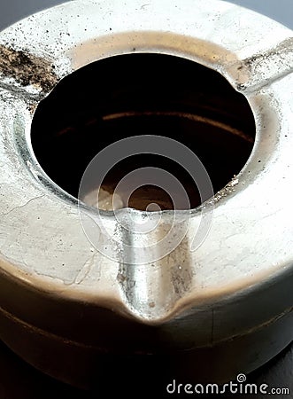 Metal ashtray. Stock Photo