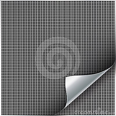 Metal backgrounds with curved corner. Vector Illustration