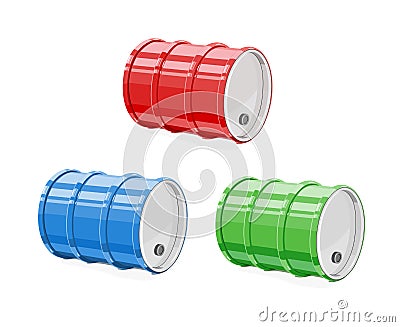 Metal barrel for oil vector illustration. Vector Illustration