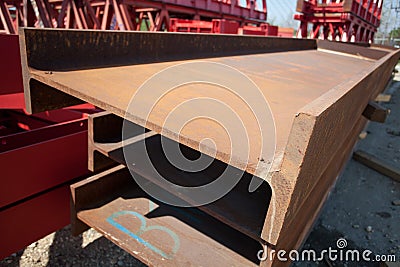 Metal beams Stock Photo