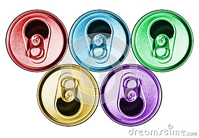 Metal beer cans Stock Photo