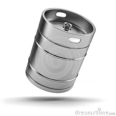 Metal beer keg Stock Photo