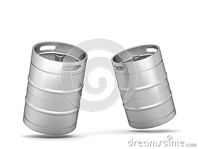 Metal beer keg Cartoon Illustration