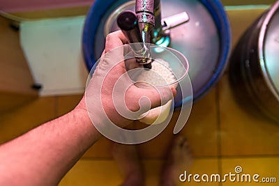 Metal beer keg Stock Photo