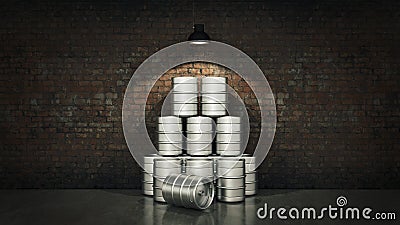 Metal Beer Keg Stock Photo
