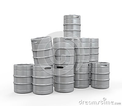 Metal Beer Keg Stock Photo