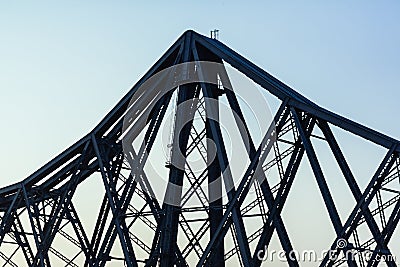 Metal bridge structure Stock Photo