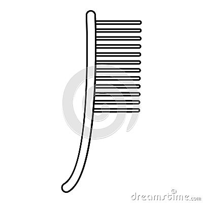 Metal brush icon, outline style Vector Illustration