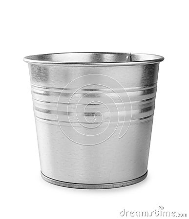 Metal bucket isolated Stock Photo