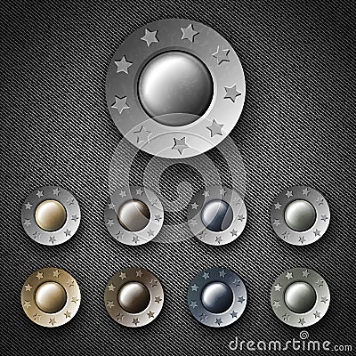 Metal button Vector Illustration