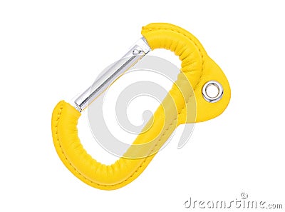 Metal carabiner Stock Photo