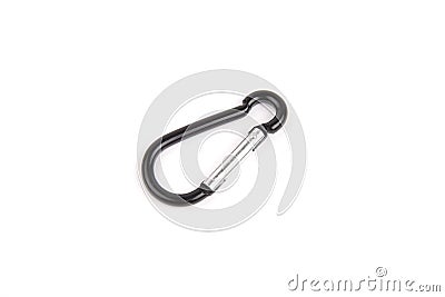 Metal carabiner Stock Photo