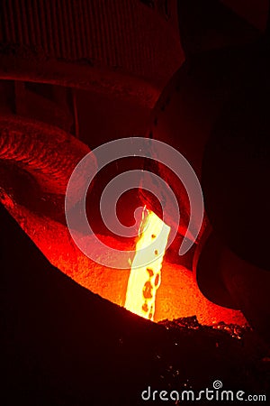 Metal casting process Stock Photo