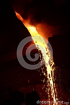 Metal casting process Stock Photo