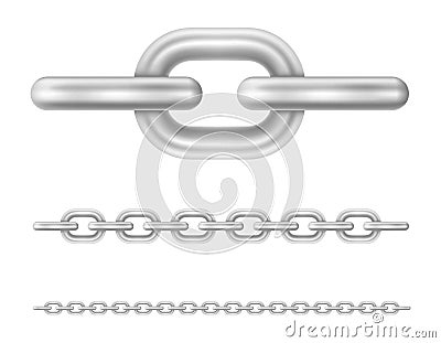 Metal chain links vector illustration Vector Illustration