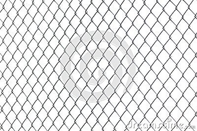 Metal Chainlink Fence Stock Photo