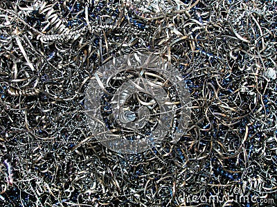 Metal chip / shavings Stock Photo