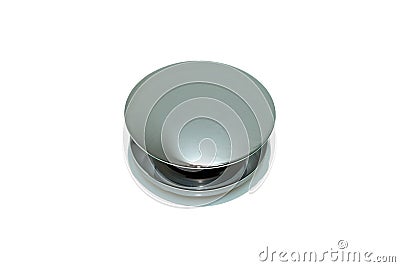 Metal chrome button Stock Photo