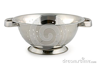 Metal colander Stock Photo