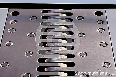 Metal comb for roads highways and bridges Stock Photo