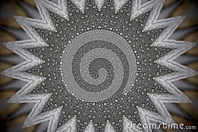 Metal condensation mandala pattern Stock Photo