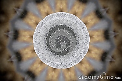 Metal condensation mandala pattern Stock Photo