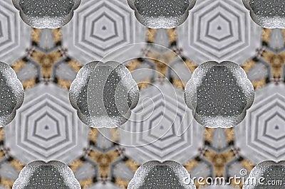 Metal condensation mandala pattern Stock Photo