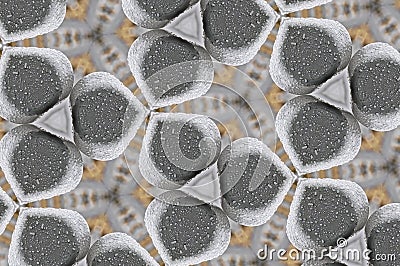 Metal condensation mandala pattern Stock Photo