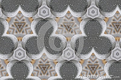 Metal condensation mandala pattern Stock Photo