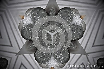 Metal condensation mandala pattern Stock Photo