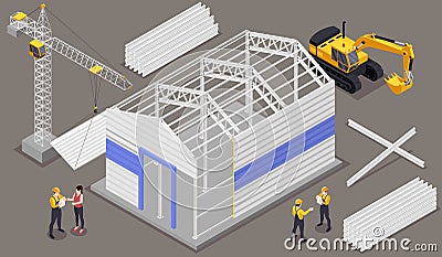 Metal Constructions Background Vector Illustration