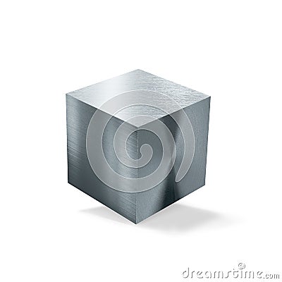 Metal cube Stock Photo