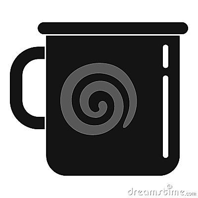 Metal cup icon, simple style Vector Illustration