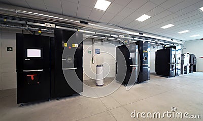 Metal 3D printers (EBM) Stock Photo