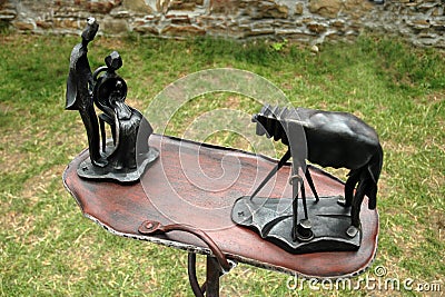 Metal decoration of artistic blacksmith Editorial Stock Photo