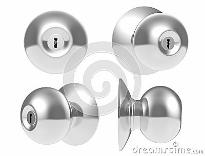 Metal door knob Stock Photo