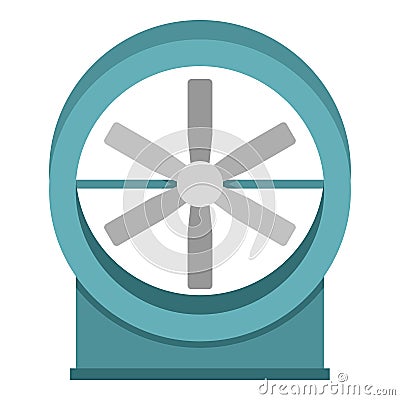 Metal electric fan icon isolated Vector Illustration