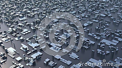 Metal electronic microscheme connection processor futuristic scheme 3d Stock Photo