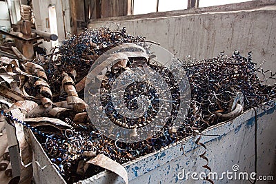 Metal factory waste Stock Photo