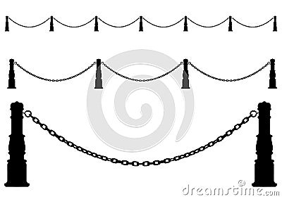 Metal fence Vector Illustration