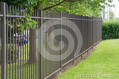 Metal fence Stock Photo