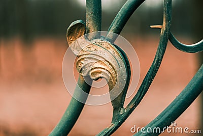 Metal fence ornament abstract pattern element Stock Photo