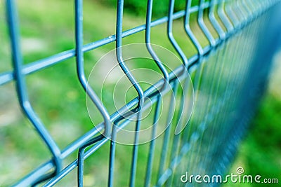 Metal fence wire Stock Photo