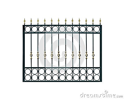 Metal fencing. Stock Photo