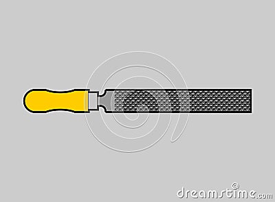 Metal file isolated. Rasp tool vector illustration Vector Illustration