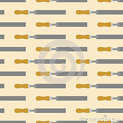 Metal file pattern seamless. Rasp tool background. vector texture Vector Illustration