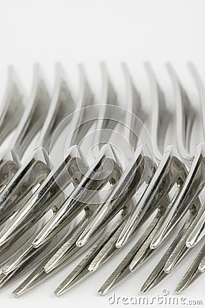 Metal forks Stock Photo