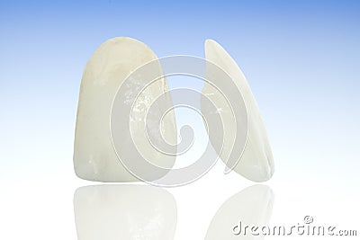 Metal free ceramic dental crowns Stock Photo