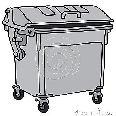 Metal garbage container Vector Illustration