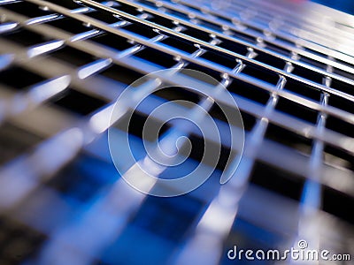 Metal grid background Stock Photo